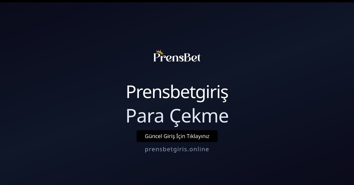 Prensbetgiriş Para Çekme